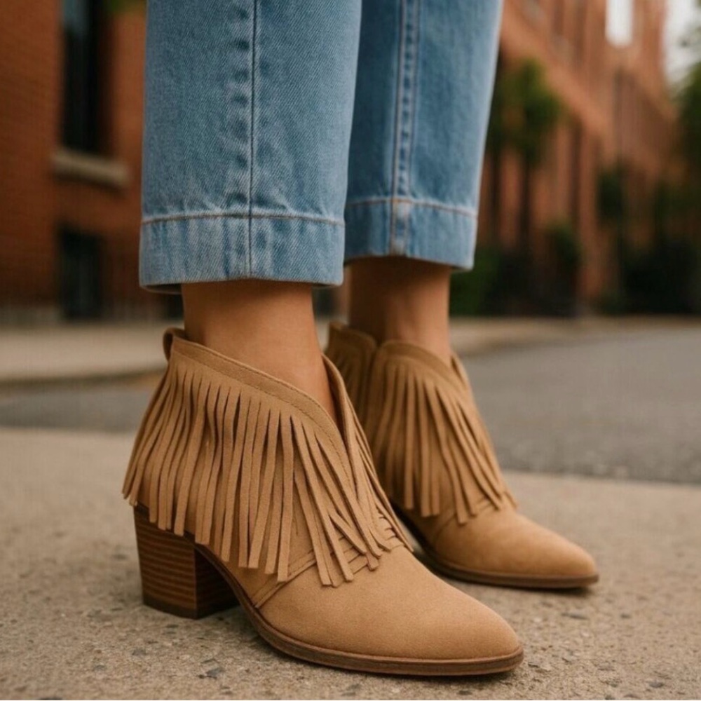 Coconuts by Matisse Lambert Tassel Fringe Ankle Western Style Boots 9.5 - Picture 2 of 12